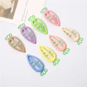Colorful carrot hair clips set, cute candy color duckbill clips for girls hair accessories.