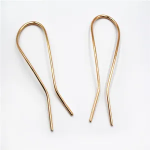 Gouden metalen haarspeld DIY accessoire component, glad U-vormig ontwerp voor ambacht.