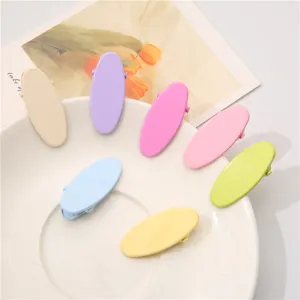Pinzas de pelo ovaladas de color caramelo estilo minimalista accesorios para el cabello