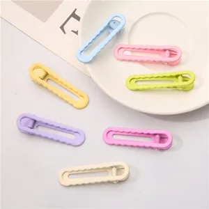 Bonito conjunto de pinzas para el cabello onduladas de colores, accesorios de metal para niñas.