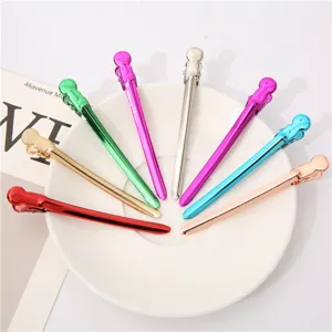 9.5cm metal hair duckbill clips colorful sectioning clips professional hair styling tools