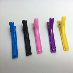 Mollette per capelli in plastica colorata 3.5cm becco d'anatra accessori fai da te bimbi
