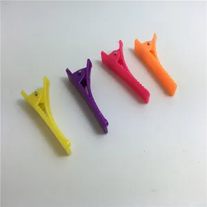 Mollette per capelli in plastica colorata da 3.5cm pinze becco d'anatra bambini DIY