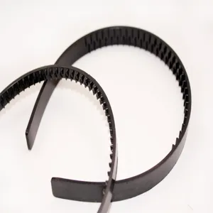 Black plastic tooth headband with teeth design, perfect for daily hair styling and DIY accessories.