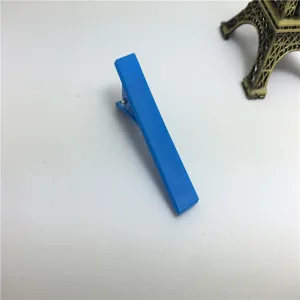 Molla per capelli a becco d'anatra in plastica quadrata blu per bambini DIY 3.5cm