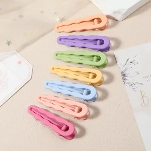 Colorful macaron metal duckbill hair clips sweet cute bangs clips hair accessories