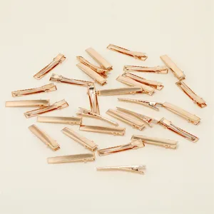 Gold metal hair clips duckbill clips bulk set for DIY hair accessories jewelry making supplies
