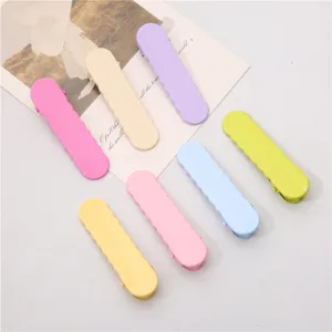 Pinzas de pelo de metal coloridas, pasadores de pico de pato estilo caramelo para peinados diarios.