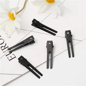 Minimalistische Metalen Eendenbek Clips Dubbele Tangen Haarspelden Basis Voor Kinderen Strikken Hoofddeksels Componenten DIY Ambachten Styling Salon Spelden