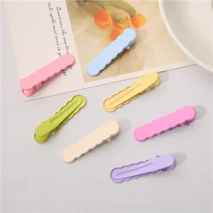 Pinzas para el pelo de metal colorido estilo dulce horquillas onduladas lindas accesorios infantiles