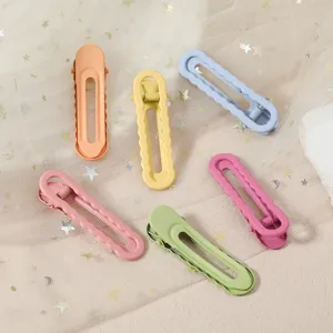Colorful metal duckbill hair clips macaron candy colors bangs clips daily hair styling tools