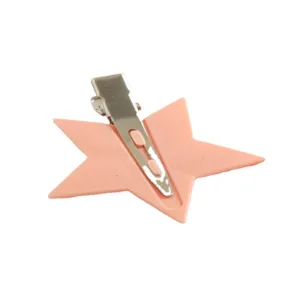 Pink star hair clip cute duckbill hairpin sweet bangs clip for kids daily hair styling