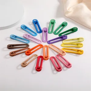 Colorful 6cm candy color duckbill hair clips, matte finish side bangs clips for daily wear.
