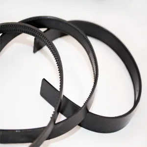Black plastic tooth hair hoops, non-slip step headband for DIY daily hair accessories styling.