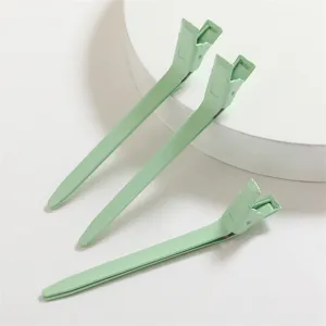 9cm Aluminium Haarklammern lange Entenschnabel Abteilklammern hellgruen Friseur Styling