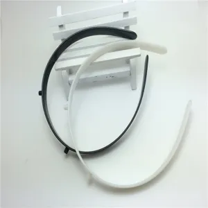 Simple plastic horn headband 1.3cm width black and white fashion hair accessory for party