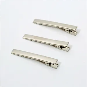 Silver metal alligator hair clips teeth duckbill clips DIY hair styling accessories set.