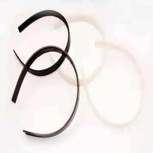 Detailed close-up view of plastic tooth headband featuring non-slip ladder design.