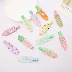 Acrylic hair clips set, colorful cute side bangs hairpins, sweet daily hair accessories.