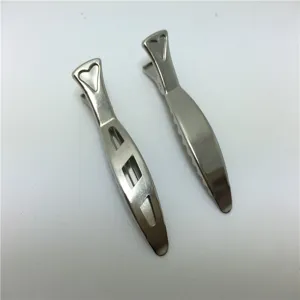 Metal duckbill hair clip DIY accessories, hollow design, stylish silver look for daily wear.