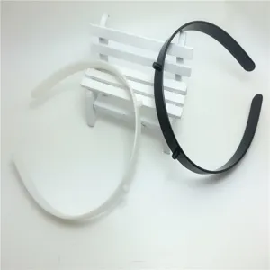 Plastic horn headband party hair accessory set in black and white colors for daily wear