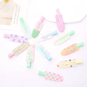 Cute ice cream acrylic hair clips sweet candy color side bangs clips for women girls styling