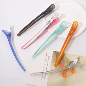 Pinze per capelli professionali 12cm clip becco d'anatra in plastica set multicolore