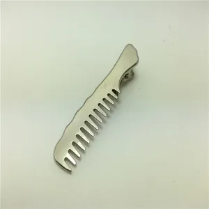 Metal comb shaped duckbill hair clip for women, unique alligator side clip hair accessories.