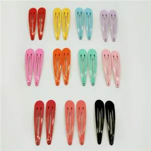 Colorful metal snap hair clips for kids, candy color cute hair pins for daily styling.