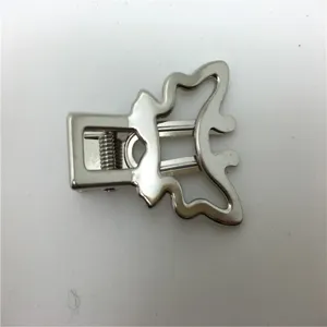 Silver metal hollow leaf hair clip duckbill hairpin DIY hair accessories parts 6cm long