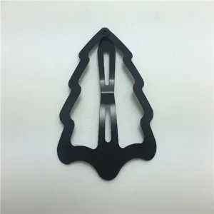 Fermaglio per capelli nero in metallo forma di albero di Natale accessorio bambini