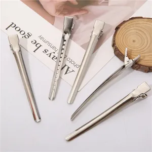 12cm pinze per capelli professionali in metallo acciaio inossidabile becco d'anatra per salone