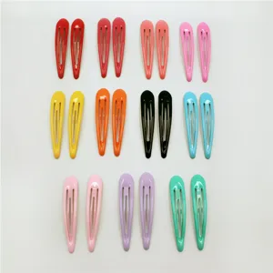 Colorful candy drop hair clips for kids, cute metal snap hair clips set for daily styling.