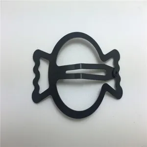 Fermagli per Capelli Geometrici Irregolari in Metallo Verniciato Nero Stile Coreano per Bambini Traforato Forcine Decorative Accessori per Capelli Fai da Te