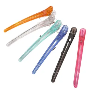 Set di mollette per capelli professionali da 12cm stile becco d'oca con colori vari