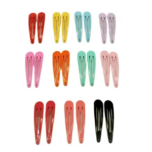 Colorful metal drop hair clips for kids, candy color cute BB hair clips daily wear accessories.