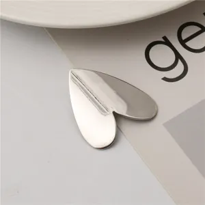 Silver metal heart hair clip sweet cool side duckbill bangs clip fashion hair accessory