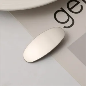 Minimalist metal oval hair clip fashion side hairpin sweet cool bangs hair accessories styling