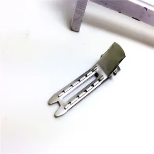 5cm metalen tien gaats dubbele tanden eendenbek haarclip voor DIY kinder haaraccessoires.