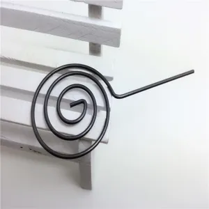Supporto per biglietti da visita a spirale in metallo nero personalizzato dettaglio.