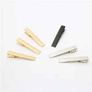 Electroplated Metal Alligator Clips Flat Duckbill Hair Clips For DIY Jewelry Making Craft Hairpin Accessories Women