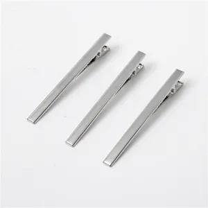 Set di fermagli per capelli a becco d'anatra in metallo argentato, forcine sottili per accessori.
