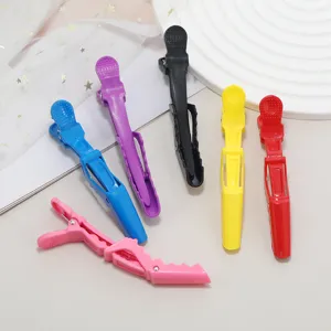 Plastic Resin Crocodile Hair Clips For Salon Hairdressing Sectioning Duckbill Hair Clips For Women Styling Accessories
