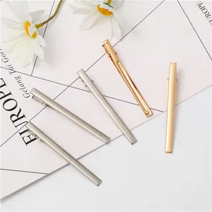 Mollette per Capelli a Coccodrillo Minimaliste in Metallo Base Rettangolare Piatta per Forcine Fai da Te Accessori Bambini