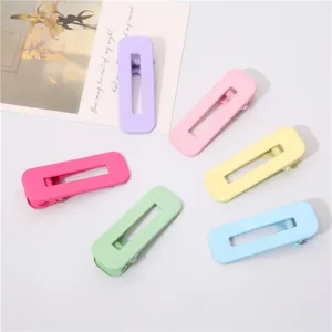 Candy color metal duckbill hair clips set, 6cm sweet side bangs clip for women and girls.