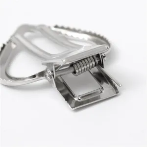 Molletta becco d'anatra cava cuore metallo argento accessorio capelli fai da te.