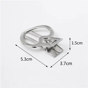Fermaglio per capelli a cuore cavo in metallo argentato pinzetta accessori DIY 5.3x3.7cm