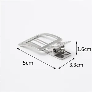 Morsetto per capelli in metallo argentato molletta becco d'anatra accessorio 5 cm