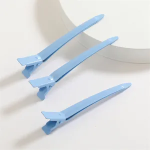 Pinces à cheveux bec de canard en aluminium de 9 cm, outils de coiffure professionnels.