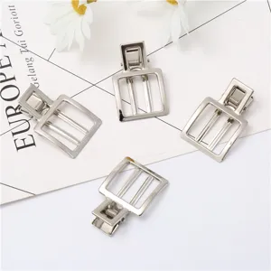 Mollette per capelli quadrate cave in metallo pinze a coccodrillo per accessori fai da te 4pz